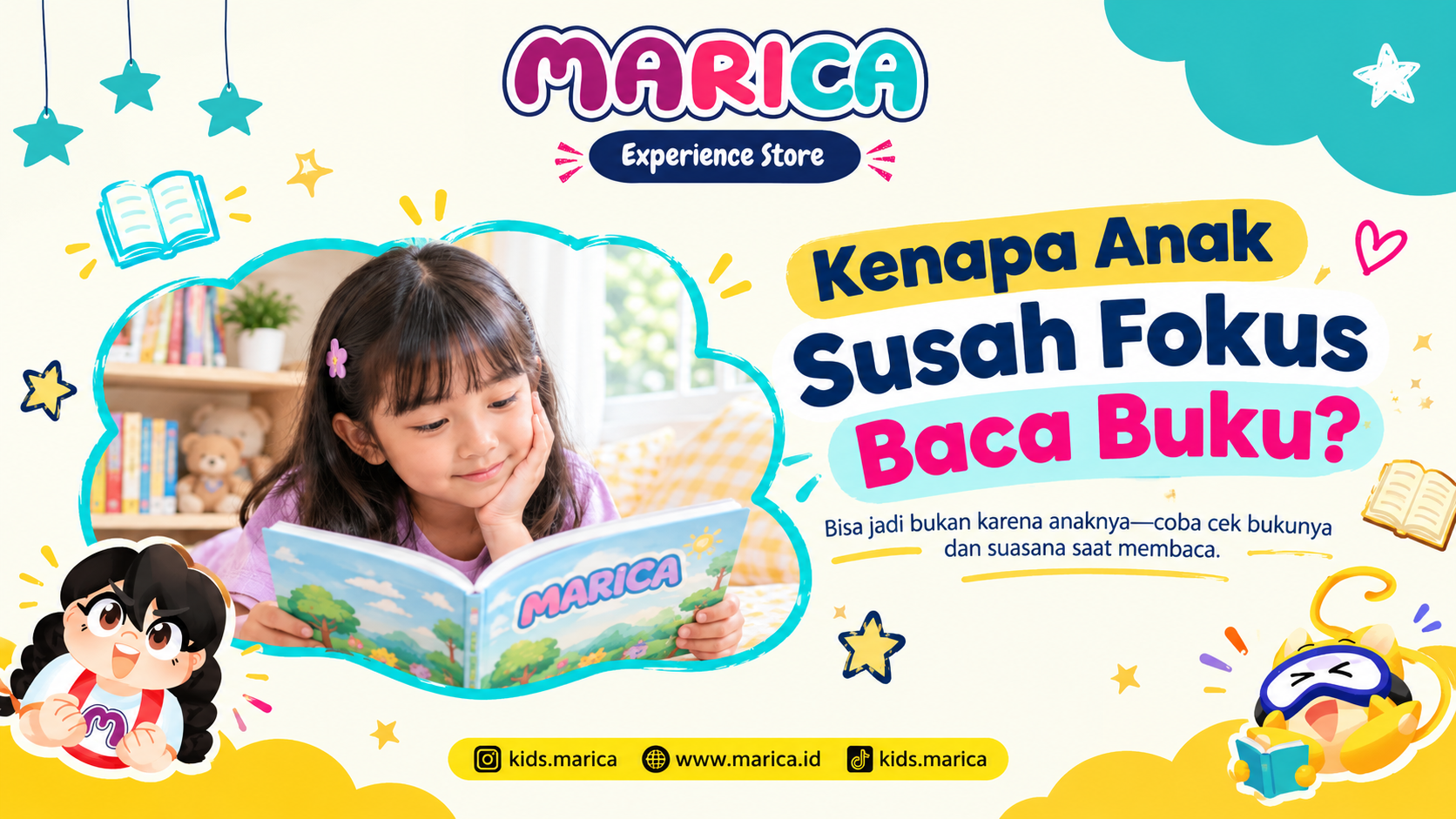 Kenapa Anak Susah Fokus Baca Buku? Bisa Jadi karena Buku dan Suasana Membaca